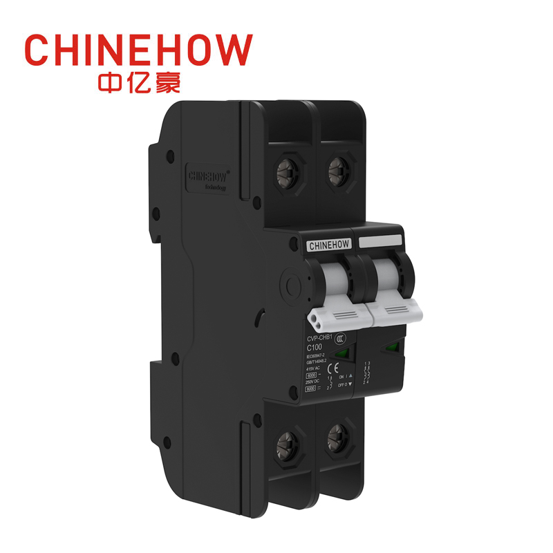 CVP-CHB1 Series 2P Миниатюрный автоматический выключатель черного цвета
