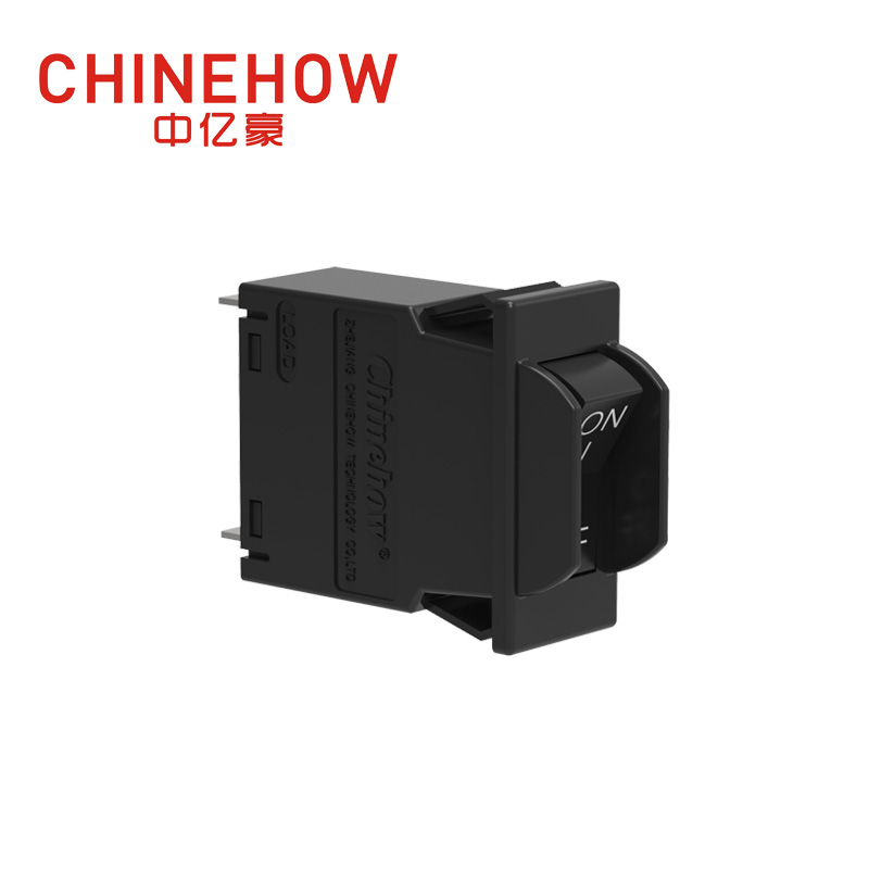 CVP-SM Угловой кулисный гидравлический магнитный автоматический выключатель с защитным приводом и вкладкой (QC250) 1P, черный