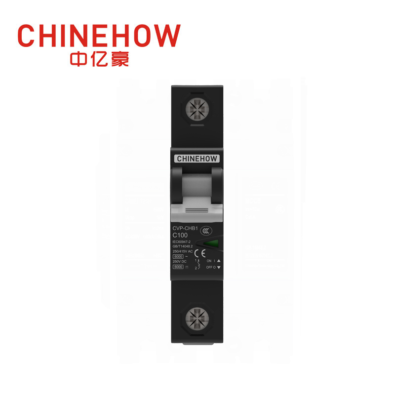 Миниатюрный автоматический выключатель IEC 1P серии CVP-CHB1 черного цвета