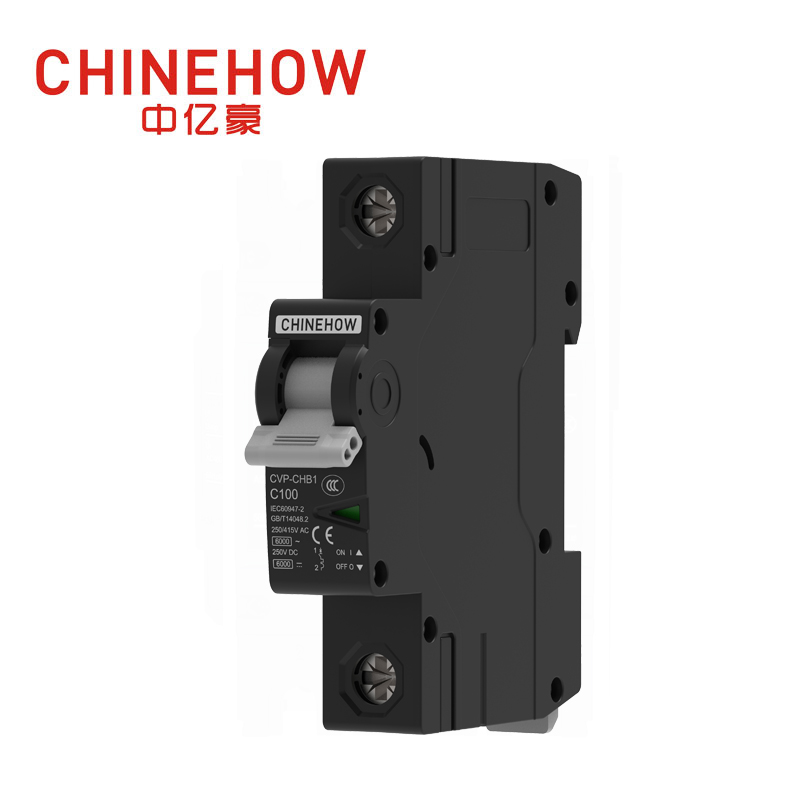Миниатюрный автоматический выключатель IEC 1P серии CVP-CHB1 черного цвета