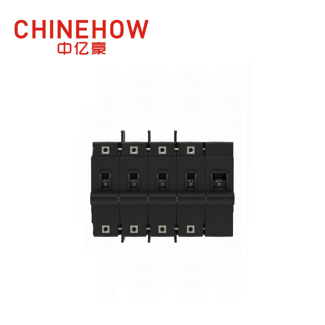 CVP-FR Гидравлический магнитный автоматический выключатель с длинной рукояткой, с винтом M5 и клеммными барьерами 4P + пульт дистанционного управления 